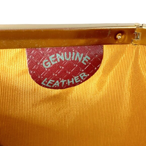 VINTAGE 1950's Woven Leather Clutch - Picture 7 of 7